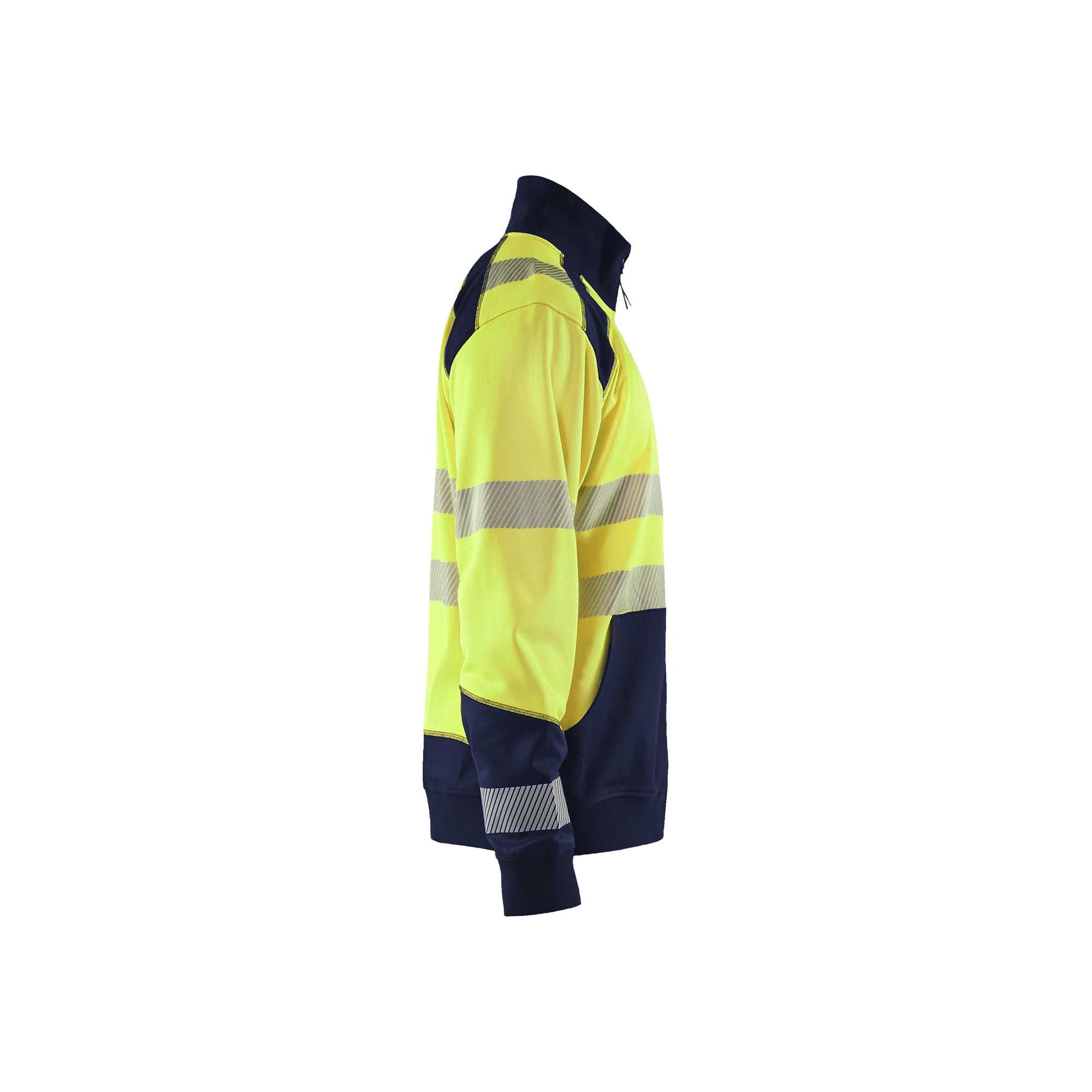 BLAKLADER 35582528 Hi Vis Reflective Full Zip Work Sweatshirt MEN - Brushed Inside